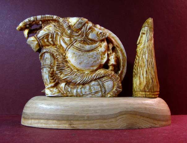 Скульптура «Камлание шамана», 110х160х55 мм