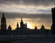 Февральский закат. Вид на Кремль из окна мастерской Минсалима